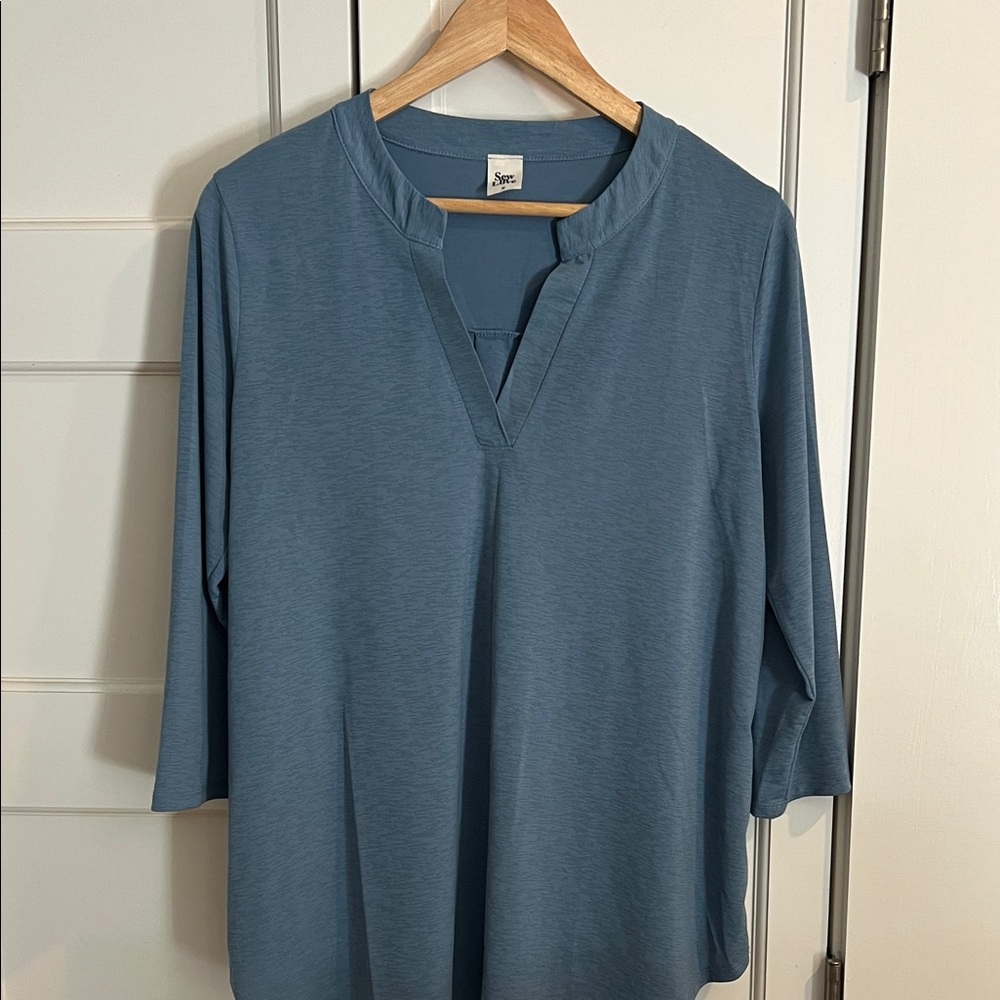 Sew in Love Blue Women's Blouse